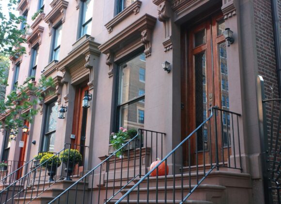 Pink and Red Townhomes with Renters Insurance Jersey City, NJ